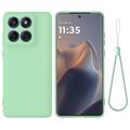 Motorola Moto G77 Power Liquid Silikonhülle mit Handschlaufe - Grün