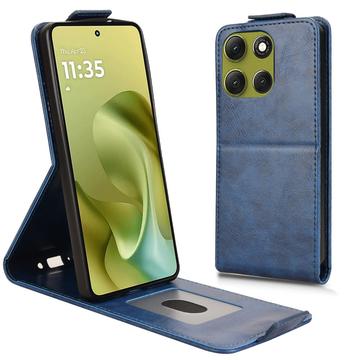 Motorola Moto G86 Power Vertikal Flip Hülle mit Ständer - Dunkelblau