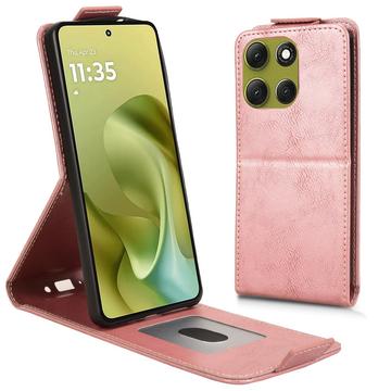 Motorola Moto G86 Power Vertikal Flip Hülle mit Ständer - Roségold