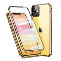 iPhone 11 Magnetisches Cover mit Panzerglas - Gold