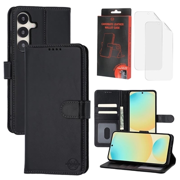 Samsung Galaxy S24 FE MyTPhone CardMate Leder Wallet Hülle - Schwarz