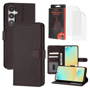 Samsung Galaxy S24 FE MyTPhone CardMate Leder Wallet Hülle - dunkelbraun