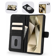 Samsung Galaxy S24 Ultra MyTPhone CardMate Leder Wallet Hülle - Schwarz