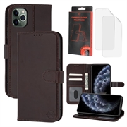 iPhone 11 Pro Max MyTPhone CardMate Leder Wallet Hülle - dunkelbraun