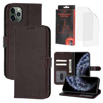 iPhone 11 Pro Max MyTPhone CardMate Leder Wallet Hülle - dunkelbraun