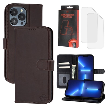 iPhone 13 Pro MyTPhone CardMate Leder Wallet Hülle - dunkelbraun
