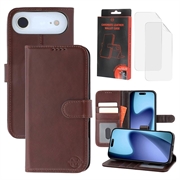 iPhone Air MyTPhone CardMate Leder Wallet Hülle - dunkelbraun