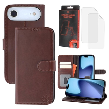 iPhone Air MyTPhone CardMate Leder Wallet Hülle - dunkelbraun
