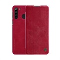 Nillkin Qin Series Samsung Galaxy A21 Flip Hülle - Rot