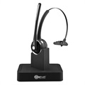 NoiseHush N780 über den Kopf Multi Point Bluetooth Headset / Ladestation - Schwarz