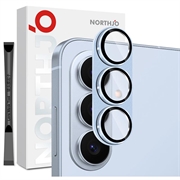 Samsung Galaxy S26 Northjo Voller Schutz aus mattem Metall und gehärtetem Glas Kamera-Objektivschutz - Blau