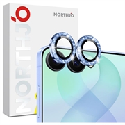 Samsung Galaxy Z Flip8 Northjo Glitter-Kameralinsen-Schutzfolie - Blau