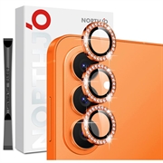 Samsung Galaxy S26+ Northjo Strass-Kamera-Objektiv-Schutz-Set - Orange