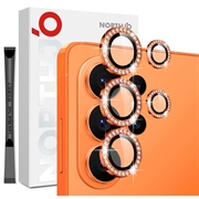 Samsung Galaxy S26 Ultra Northjo Strass-Kamera-Objektiv-Schutz-Set - Orange