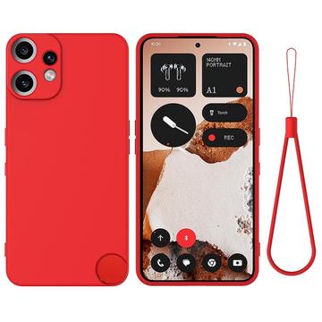 Nothing CMF Phone 2 Pro Liquid Silikonhülle mit Handschlaufe - Rot