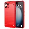 Nothing Phone (3a) Lite Gebürstete TPU Hülle - Karbonfaser