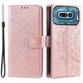 Nothing Phone (4a) Mandala-Wallet Hülle mit Handschlaufe - Rosa