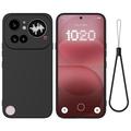 Nothing Phone (4a) Pro Liquid Silikonhülle mit Handschlaufe - Schwarz