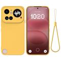 Nothing Phone (4a) Pro Liquid Silikonhülle mit Handschlaufe - Gelb