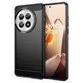 OnePlus 13 Gebürstete TPU Hülle - Karbonfaser - Schwarz