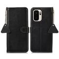 OnePlus Ace 6 Ultra Wallet Leder Hülle mit RFID - Schwarz