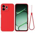 OnePlus N6 Liquid Silikonhülle mit Handschlaufe - Rot