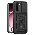 OnePlus N6x Drehring-Hybrid Hülle mit Kameraschutz - Schwarz