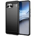 OnePlus Nord 4 Gebürstete TPU Hülle - Karbonfaser - Schwarz