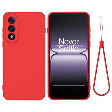 OnePlus Nord 5 Liquid Silikonhülle mit Handschlaufe - Rot