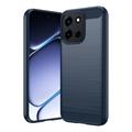 OnePlus Nord 6/Turbo 6/6V Gebürstete TPU Hülle - Karbonfaser - blau