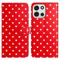 OnePlus Nord 6 Polka-Dot-Muster Wallet Hülle - Rot