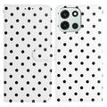 OnePlus Nord 6 Polka-Dot-Muster Wallet Hülle - Weiß