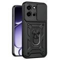 OnePlus Nord 6 Drehring-Hybrid Hülle mit Kameraschutz - Schwarz