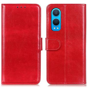 OnePlus Nord CE4 Lite/Oppo K12x Wallet Schutzhülle mit Magnetverschluss - Rot