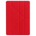 iPad 10.2 2019/2020/2021 Origami Ständer Folio Hülle - Rot