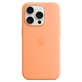 iPhone 15 Pro Apple Silikonhülle mit MagSafe MT1H3ZM/A - Sorbet Orange