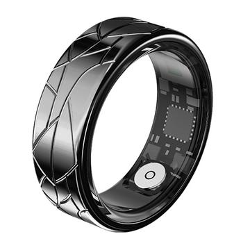 PX02 Crack Design Multifunktions-Smart-Ring mit Fotokontrolle - Größe: 19.9mm - Schwarz