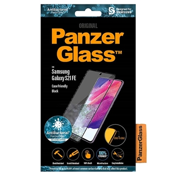 Samsung Galaxy S21 FE 5G PanzerGlass AntiBacterial Panzerglas - Case Friendly - Schwarz Rand