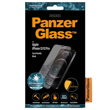 iPhone 12/12 Pro PanzerGlass Case Friendly Panzerglas - Schwarz Rand