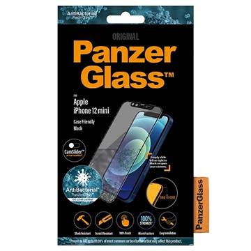 iPhone 12 Mini PanzerGlass Case Friendly CamSlider Panzerglas - Schwarz Rand