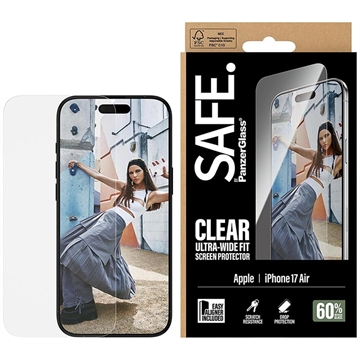 iPhone Air PanzerGlass Safe Ultra-Wide Fit Panzerglas - 9H - Durchsichtig