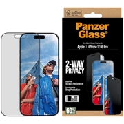 iPhone 17/16 Pro PanzerGlass Ultra-Wide Fit EasyAligner 2-Way Privacy Panzerglas - 9H - Schwarzer Rand