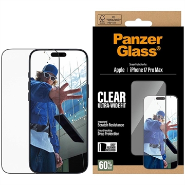 iPhone 17 Pro Max PanzerGlass Ultra-Wide Fit EasyAligner Panzerglas - Schwarzer Rand