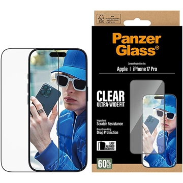 iPhone 17 Pro PanzerGlass Ultra-Wide Fit EasyAligner Panzerglas - Schwarzer Rand