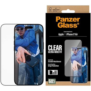 iPhone Air PanzerGlass Ultra-Wide Fit EasyAligner Panzerglas - Schwarzer Rand