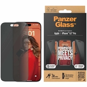 iPhone 15 Pro PanzerGlass Ultra-Wide Fit Privacy EasyAligner Panzerglas - Schwarz Rand
