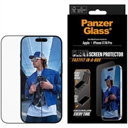iPhone 17/16 Pro PanzerGlass Ultra-Wide Fit w. FastFit In-A-Box Panzerglas - 9H - Schwarzer Rand