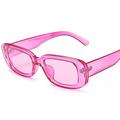 Petite-Fit Retro-Sonnenbrille mit quadratischem Gestell - Rosa