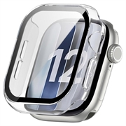 Apple Watch Series 12 Kunststoff Hülle mit Panzerglas - 47mm - Durchsichtig