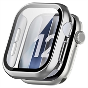Apple Watch Series 12 Kunststoff Hülle mit Panzerglas - 47mm - Silber